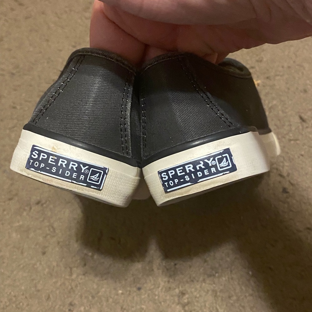 Womens Sperry Top-Sider Seacoast Comfort Canvas Flats Gray White Size 6 - Picture 3 of 5